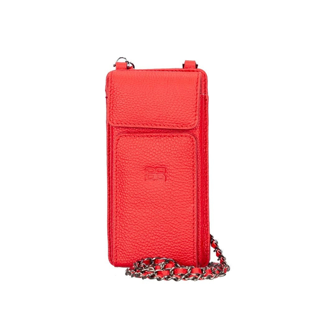 Bouletta Avjin Echtleder universal Handytasche mit Schulterriemen bis 6.7" - Rot