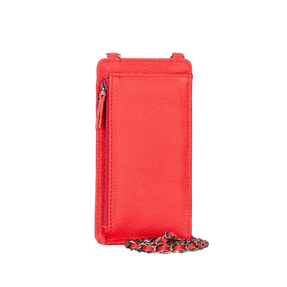 Bouletta Avjin Echtleder universal Handytasche mit Schulterriemen bis 6.7" - Rot