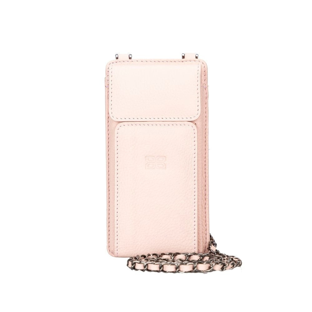 Bouletta Avjin Echtleder universal Handytasche mit Schulterriemen bis 6.7" - Hellpink