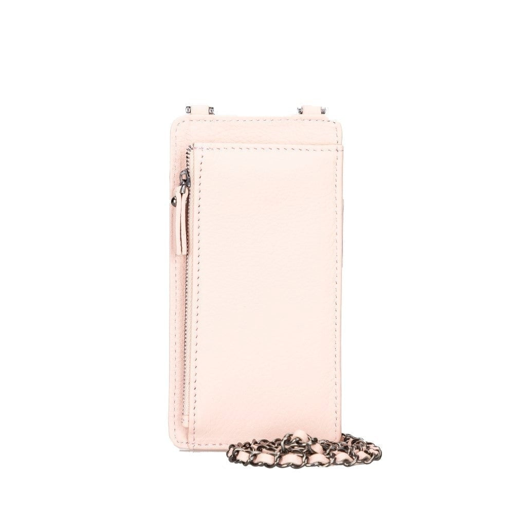 Bouletta Avjin Echtleder universal Handytasche mit Schulterriemen bis 6.7" - Hellpink