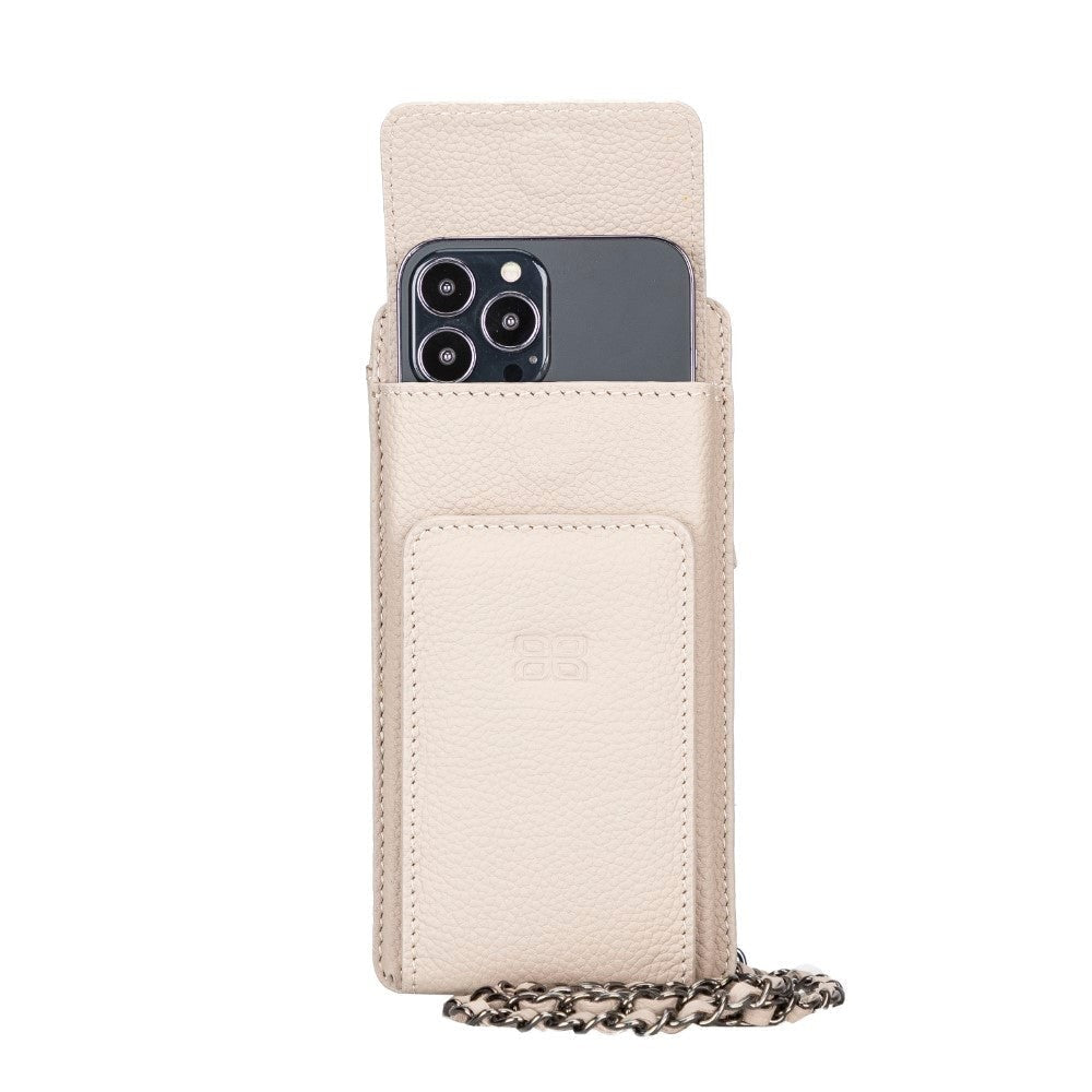 Bouletta Avjin Echtleder universal Handytasche mit Schulterriemen bis 6.7" - Mink