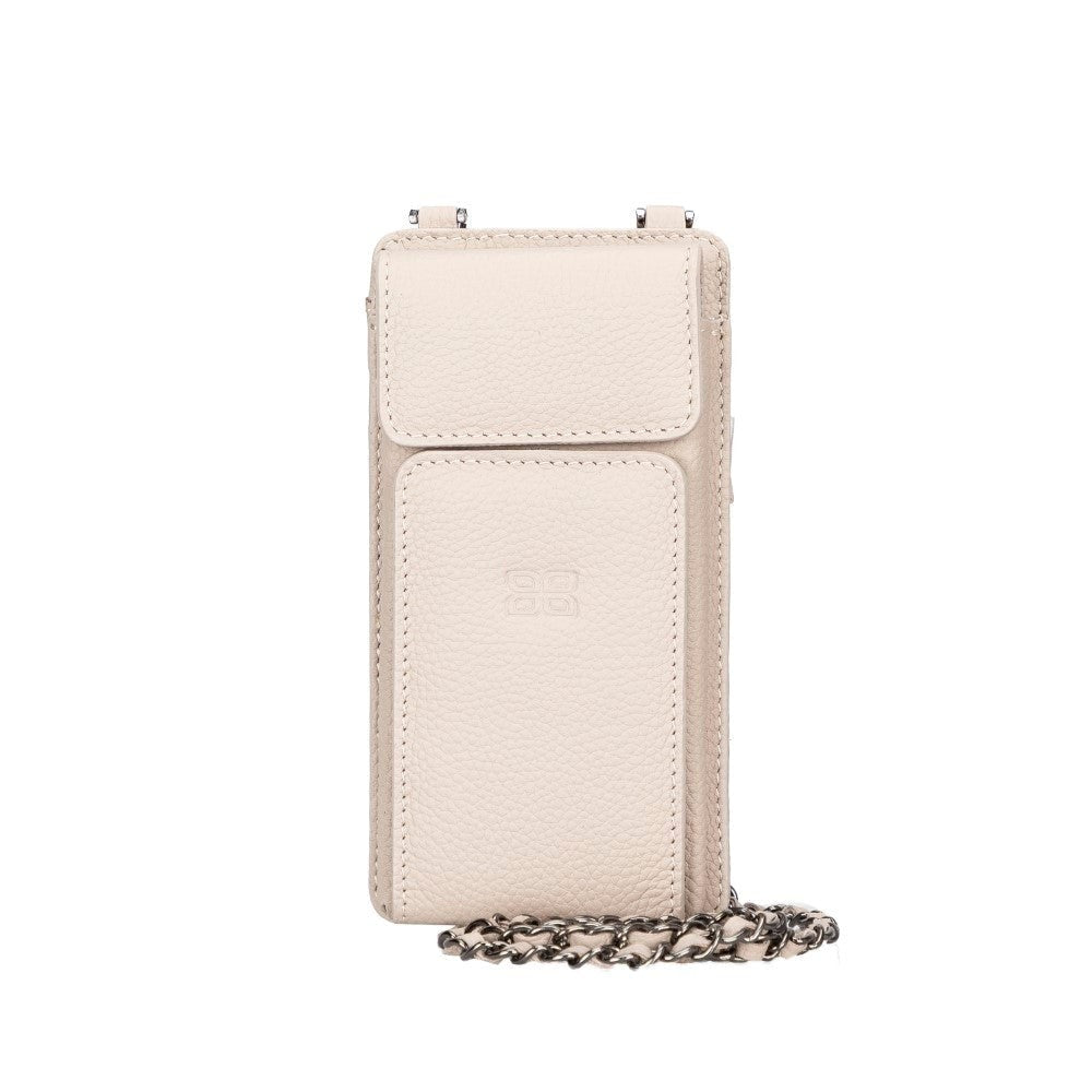 Bouletta Avjin Echtleder universal Handytasche mit Schulterriemen bis 6.7" - Mink