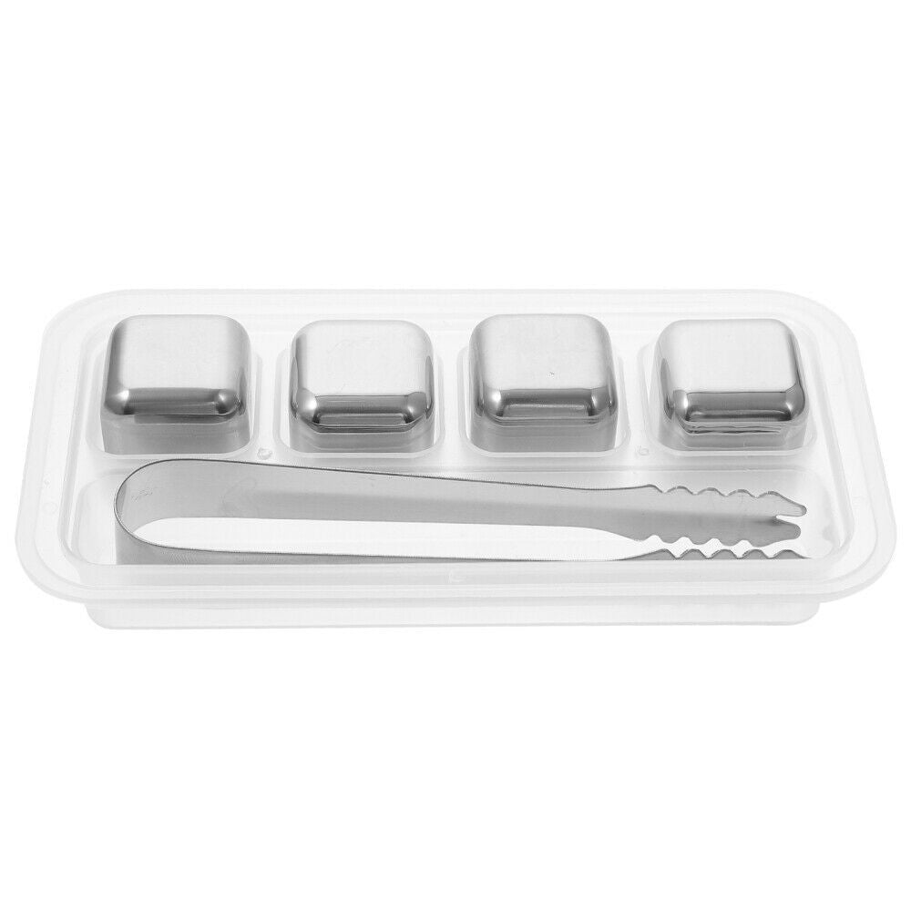 Eiswürfel aus Edelstahl, Ice Cubes, Metall-Look Auf Wunsch mit Gravur Gold