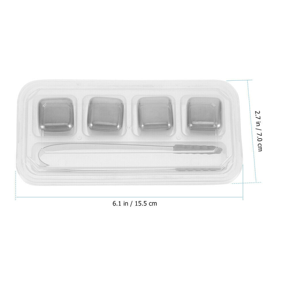 Eiswürfel aus Edelstahl, Ice Cubes, Metall-Look Auf Wunsch mit Gravur Gold