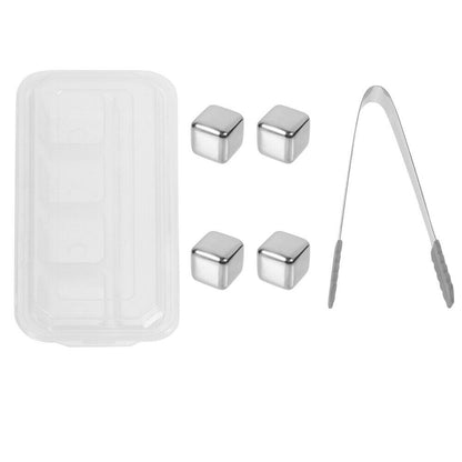 Eiswürfel aus Edelstahl, Ice Cubes, Metall-Look Auf Wunsch mit Gravur Gold