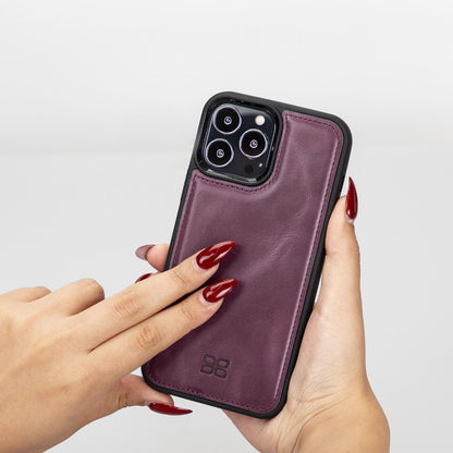 Bouletta Flex Cover Back Leder Case mit Kartenfach für iPhone 13 Pro Max 6.7 - Lila