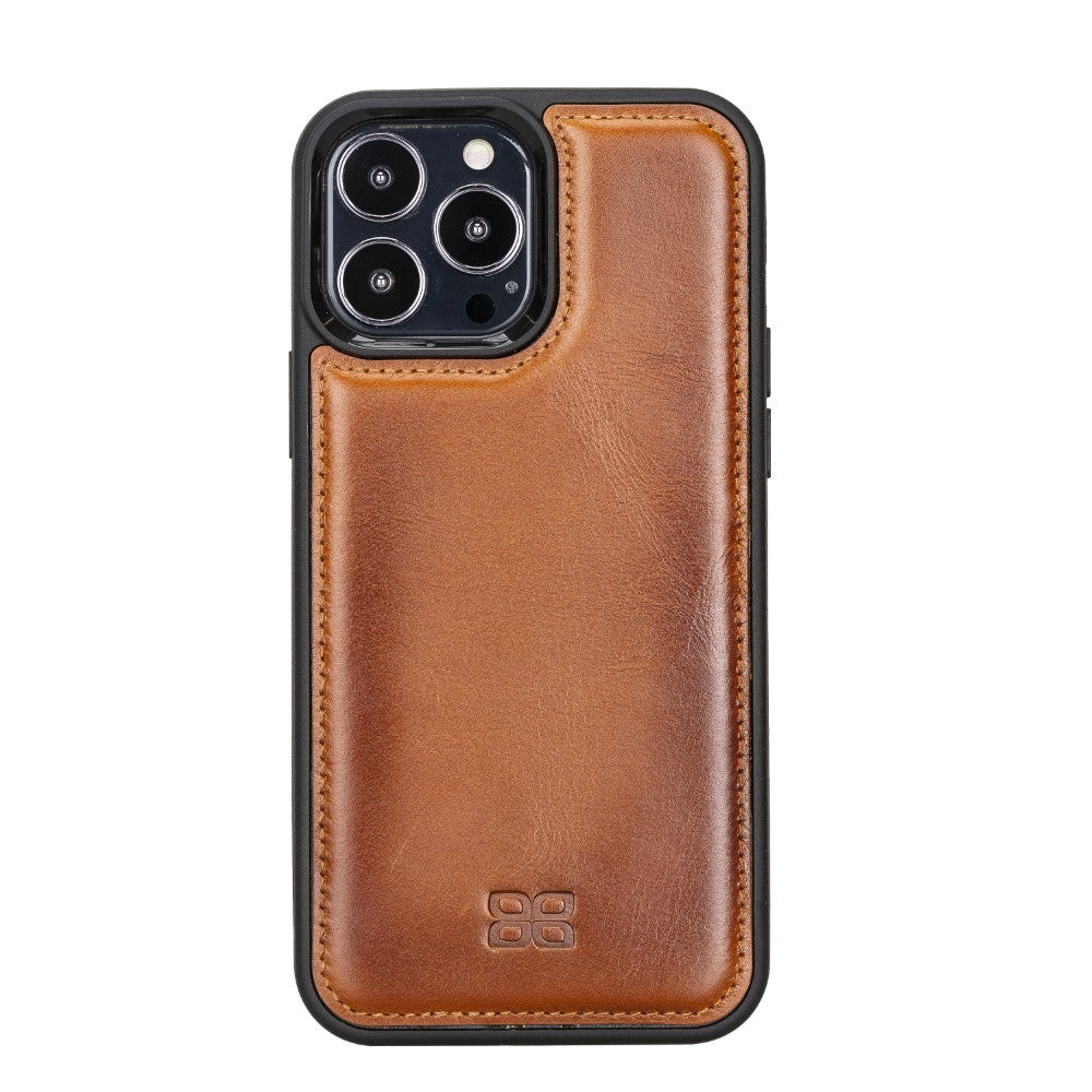 Bouletta Flex Cover Back Leder Case für iPhone 13 Pro Max 6.7 - Tan