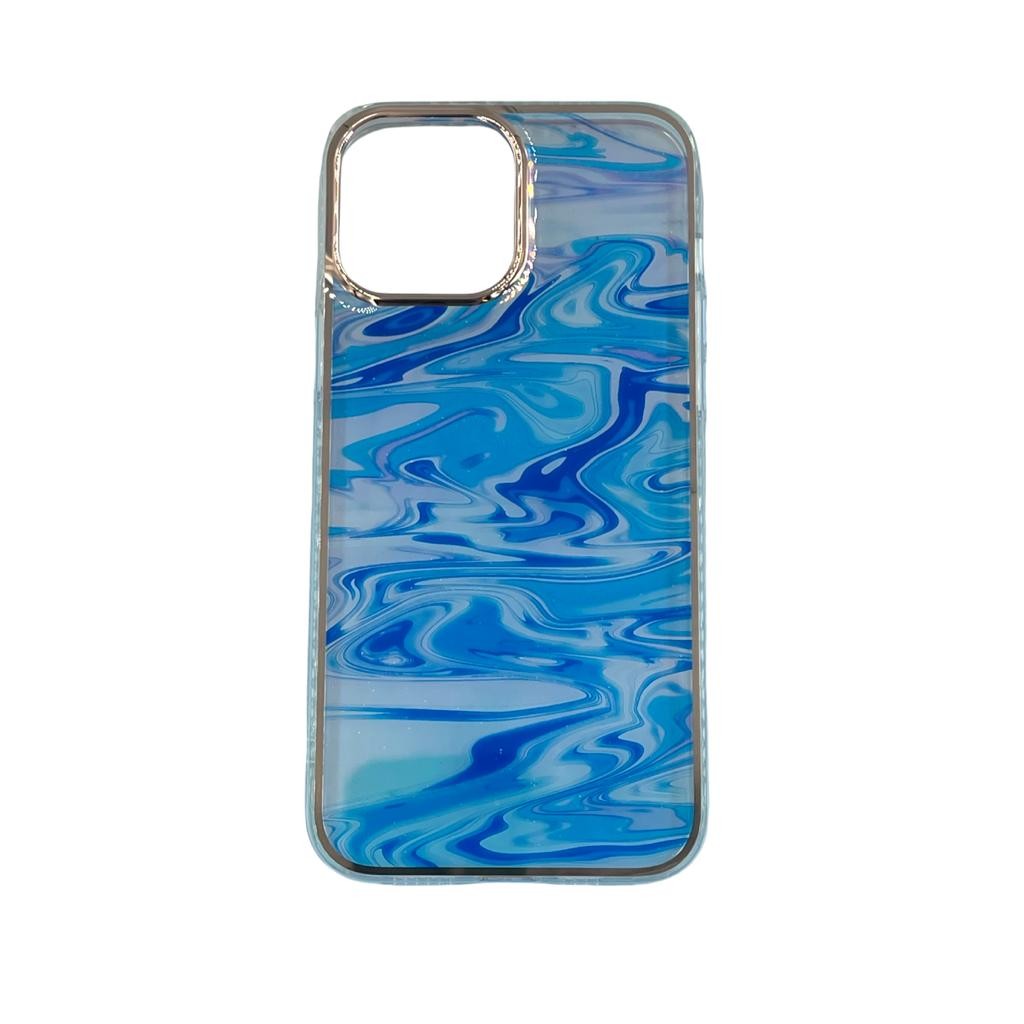 Hartsilikon Handyhülle mit Farbmuster für iPhone 13 Pro Max