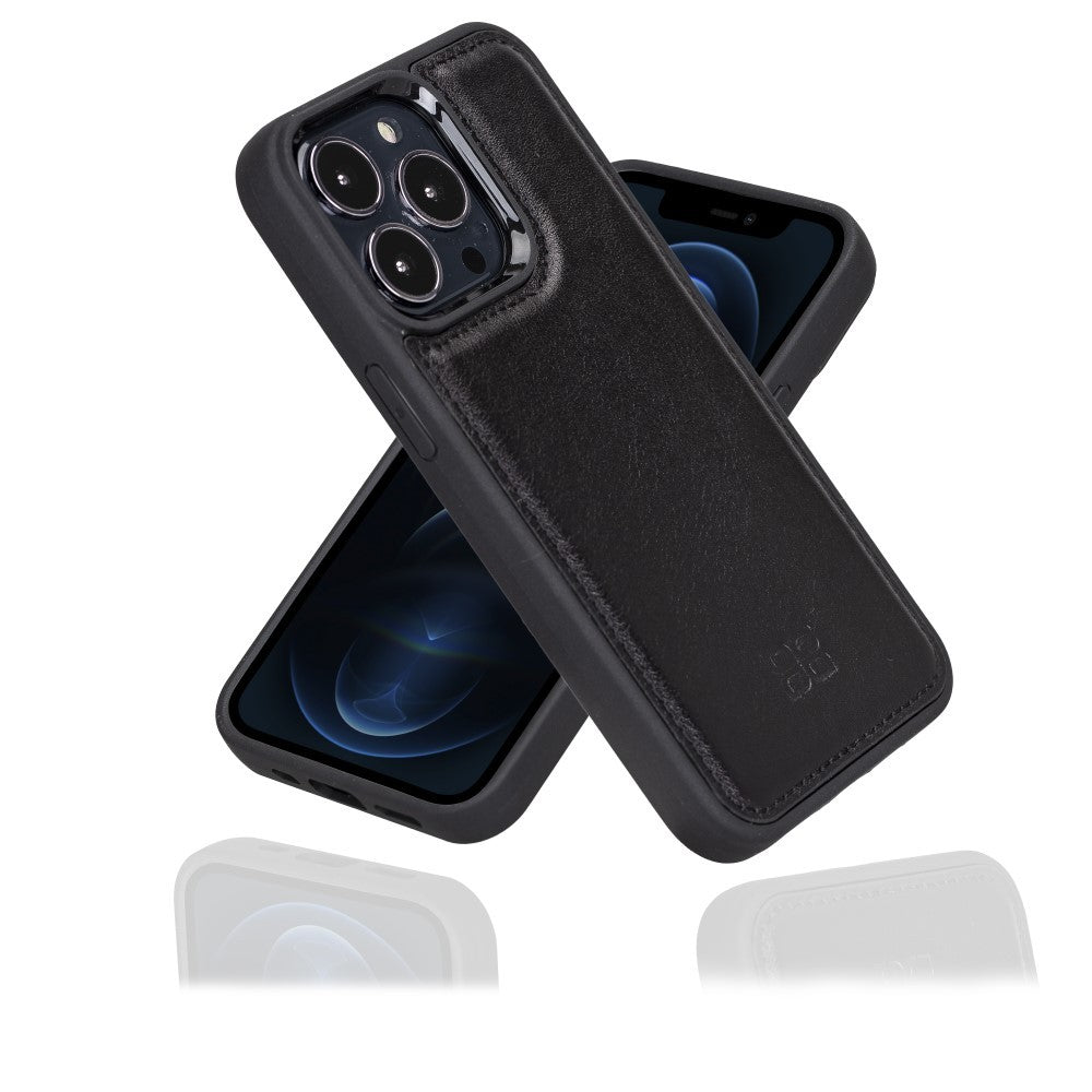 Bouletta Flex Cover Back Leder Case für iPhone 13 Pro - Schwarz