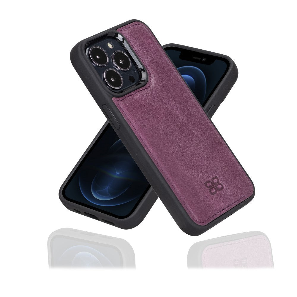 Bouletta Flex Cover Back Leder Case für iPhone 13 Pro - Lila