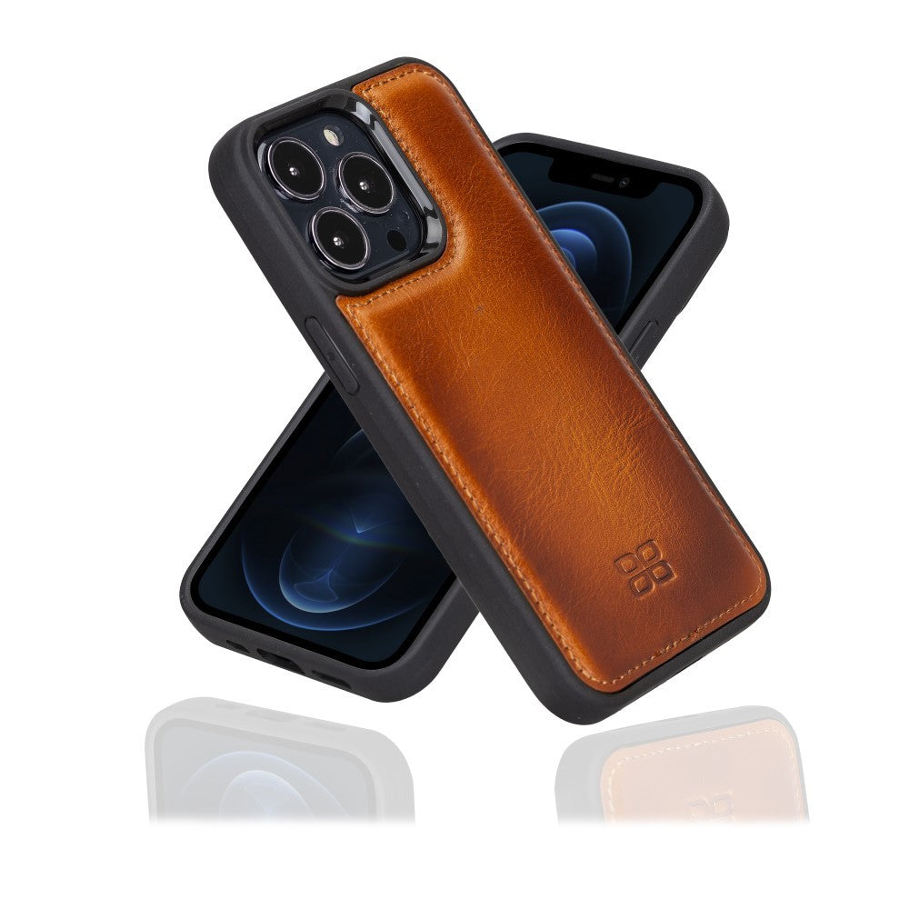 Bouletta Flex Cover Back Leder Case für iPhone 13 Pro - Tan