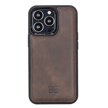 Bouletta Flex Cover Back Leder Case für iPhone 13 Pro - Braun