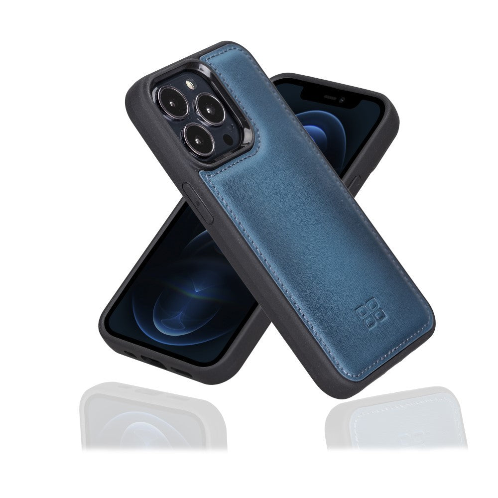 Bouletta Flex Cover Back Leder Case für iPhone 13 Pro - Blau
