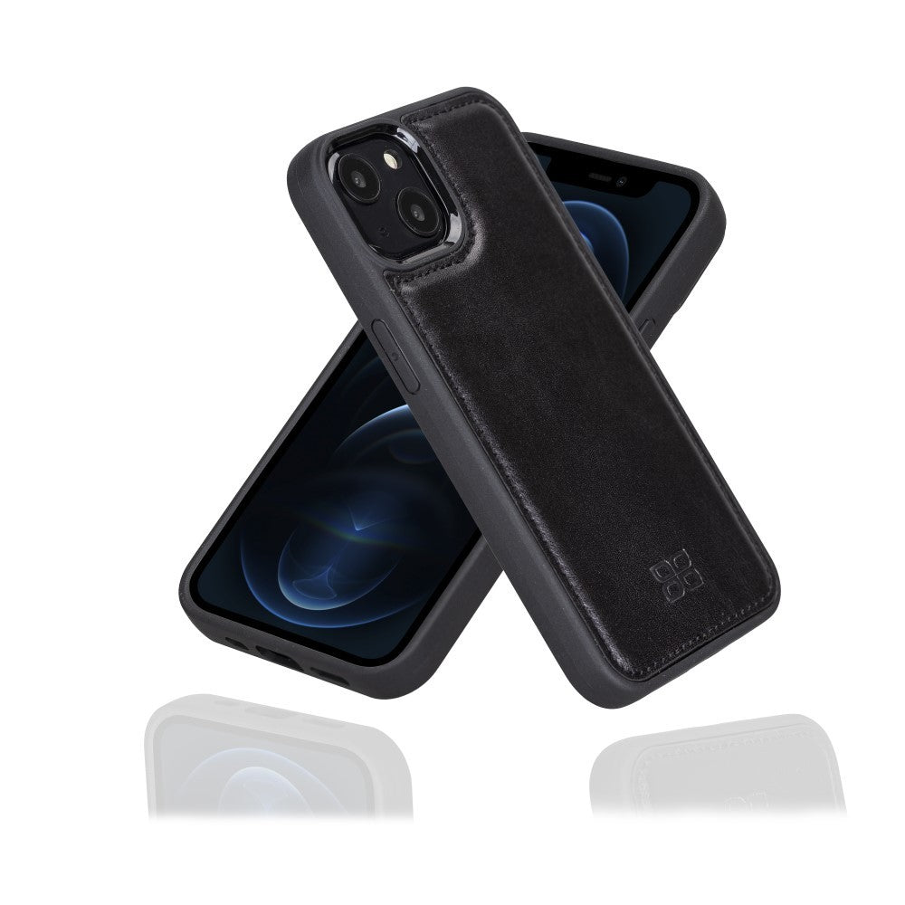 Bouletta Flex Cover Back Leder Case für iPhone 13 Pro - Schwarz