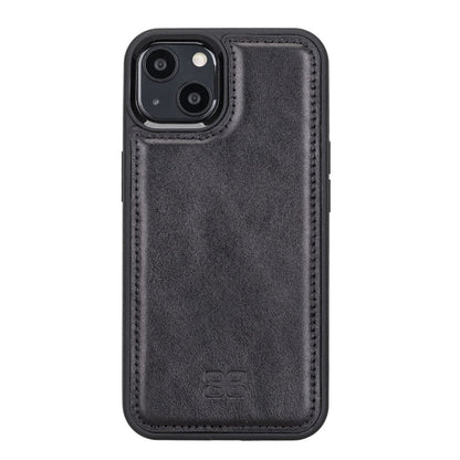 Bouletta Flex Cover Back Leder Case für iPhone 13 Pro - Schwarz