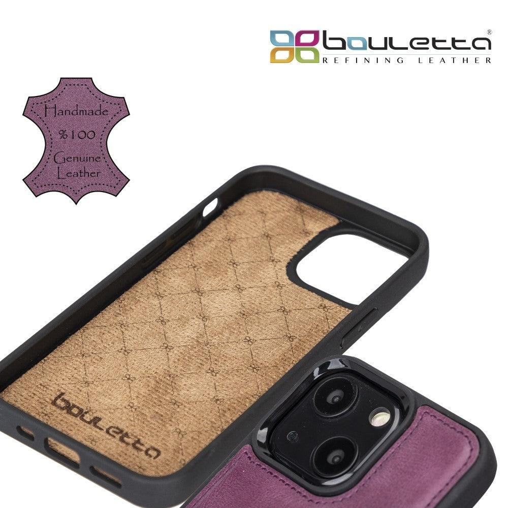 Bouletta Flex Cover Back Leder Case für iPhone 13 - Lila
