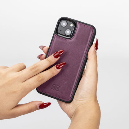 Bouletta Flex Cover Back Leder Case für iPhone 13 - Lila