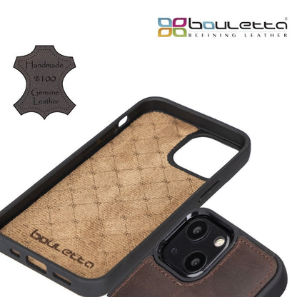 Bouletta Flex Cover Back Leder Case für iPhone 13 Serien