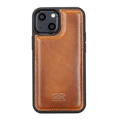 Bouletta Flex Cover Back Leder Case für iPhone 13 Mini - Tan