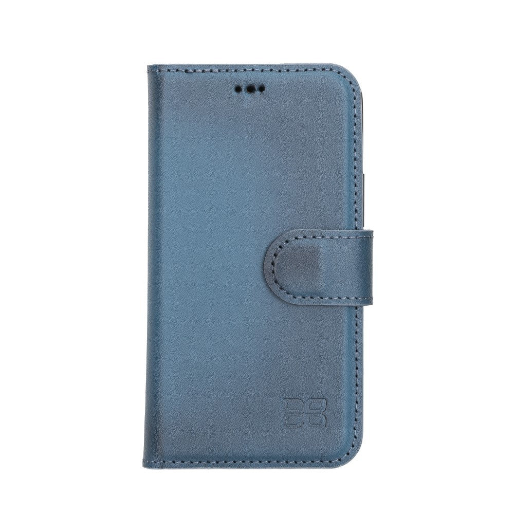 Bouletta Magnetische abnehmbare Handyhülle aus Leder mit RFID-Blocker für iPhone 13  Mini - Blau