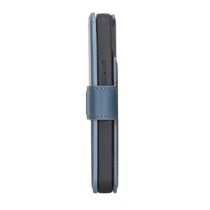 Bouletta Magnetische abnehmbare Handyhülle aus Leder mit RFID-Blocker für iPhone 13  Mini - Blau