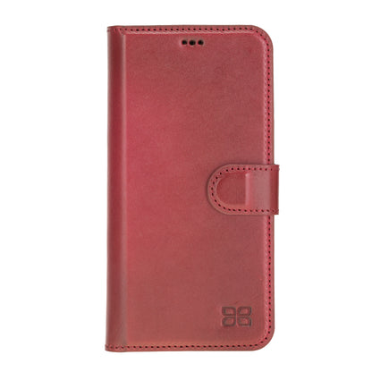 Bouletta Magnetische abnehmbare Handyhülle aus Leder mit RFID-Blocker für iPhone 12 Pro Max Rot
