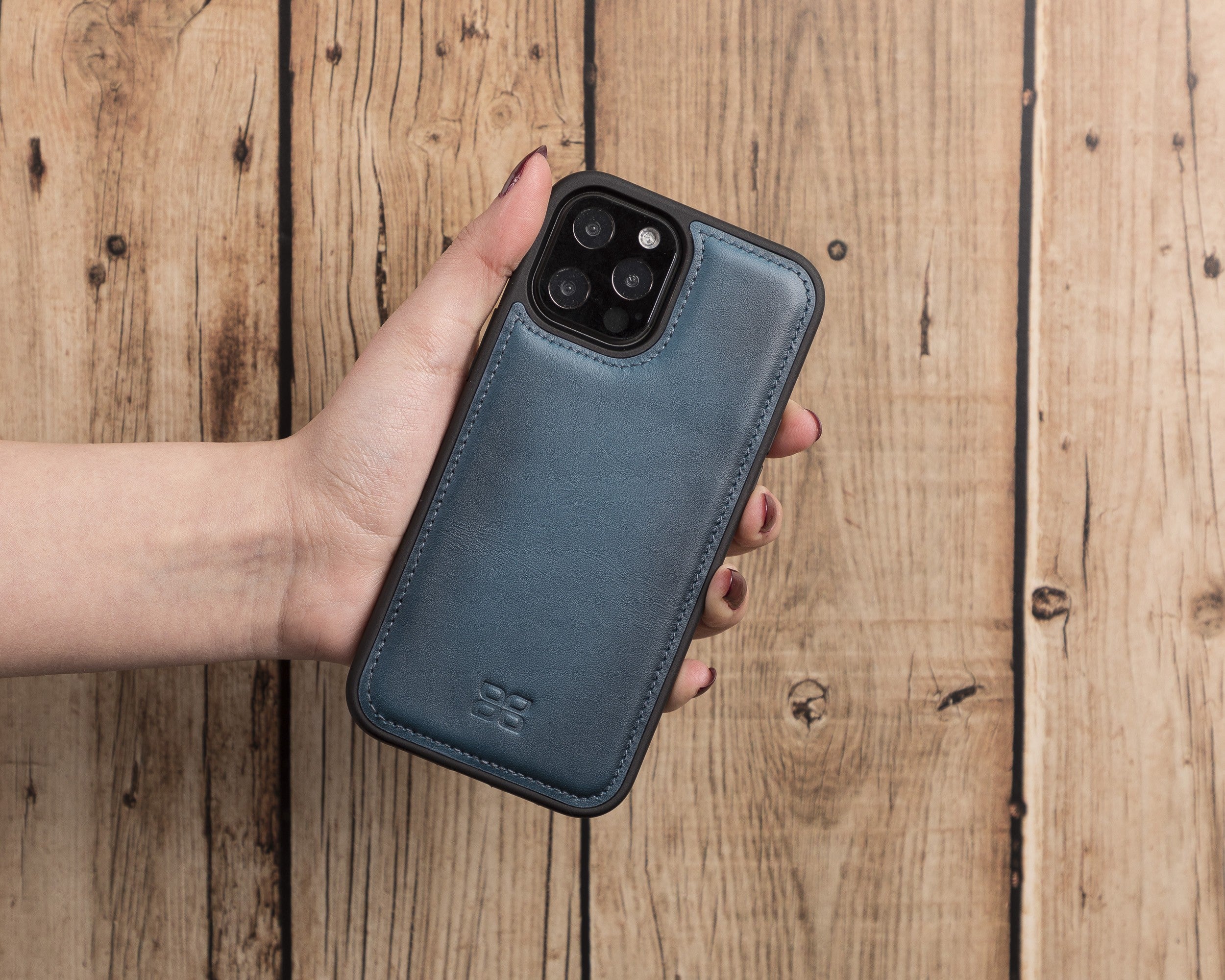 Bouletta Flex Cover Back Leder Case für iPhone 12 Pro Max 6.7 - Blau