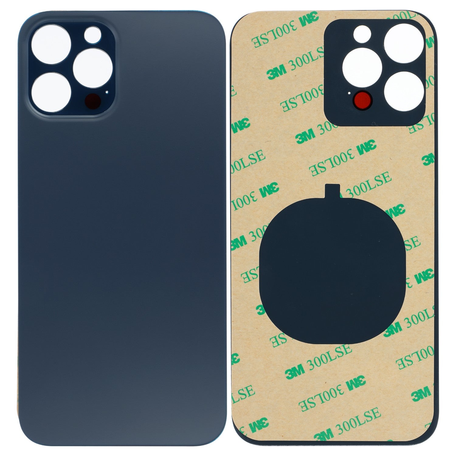 Cover Glas Rückseite mit grossen Löchern, Kompatibel mit iPhone 12 Pro Max - Blau