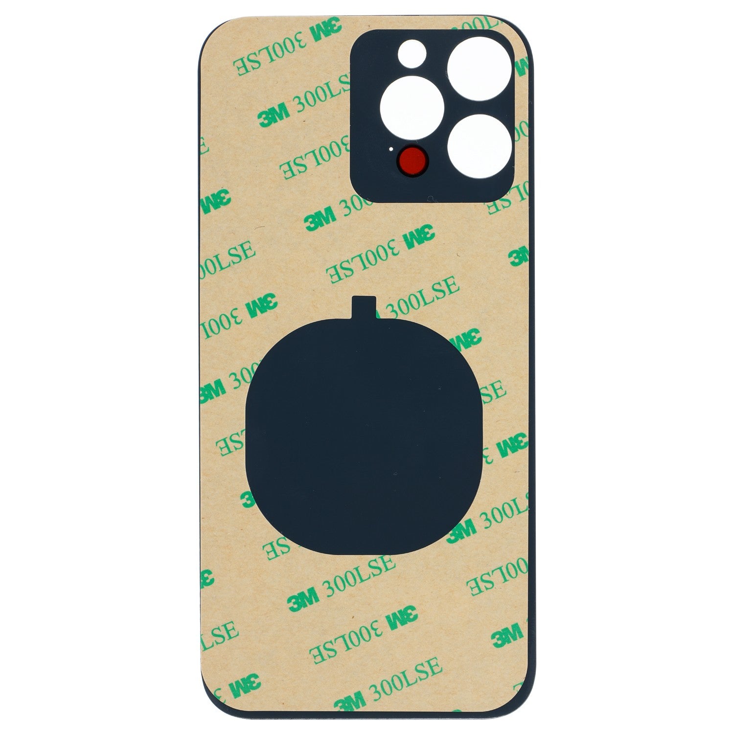 Cover Glas Rückseite mit grossen Löchern, Kompatibel mit iPhone 12 Pro Max - Schwarz