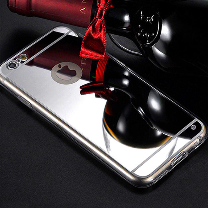 Silber LUXUS Aluminium Metall Spiegel Bumper iphone 6 Plus