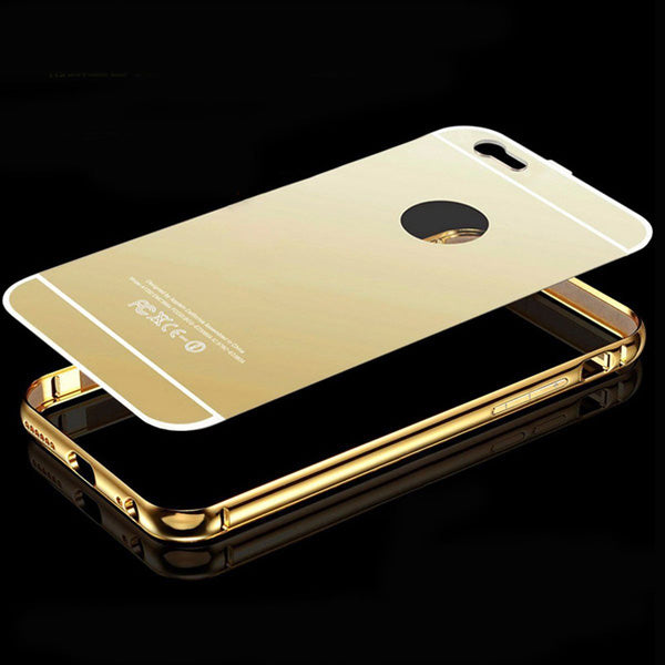 Silber LUXUS Aluminium Metall Spiegel Bumper iphone 6 Plus