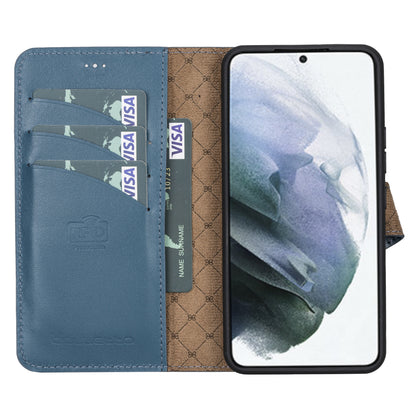 BOULETTA MAGNETISCH ABNEHMBARE LEDERHÜLLE FÜR SAMSUNG GALAXY S22 - Blau
