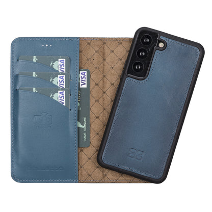 BOULETTA MAGNETISCH ABNEHMBARE LEDERHÜLLE FÜR SAMSUNG GALAXY S22 - Blau