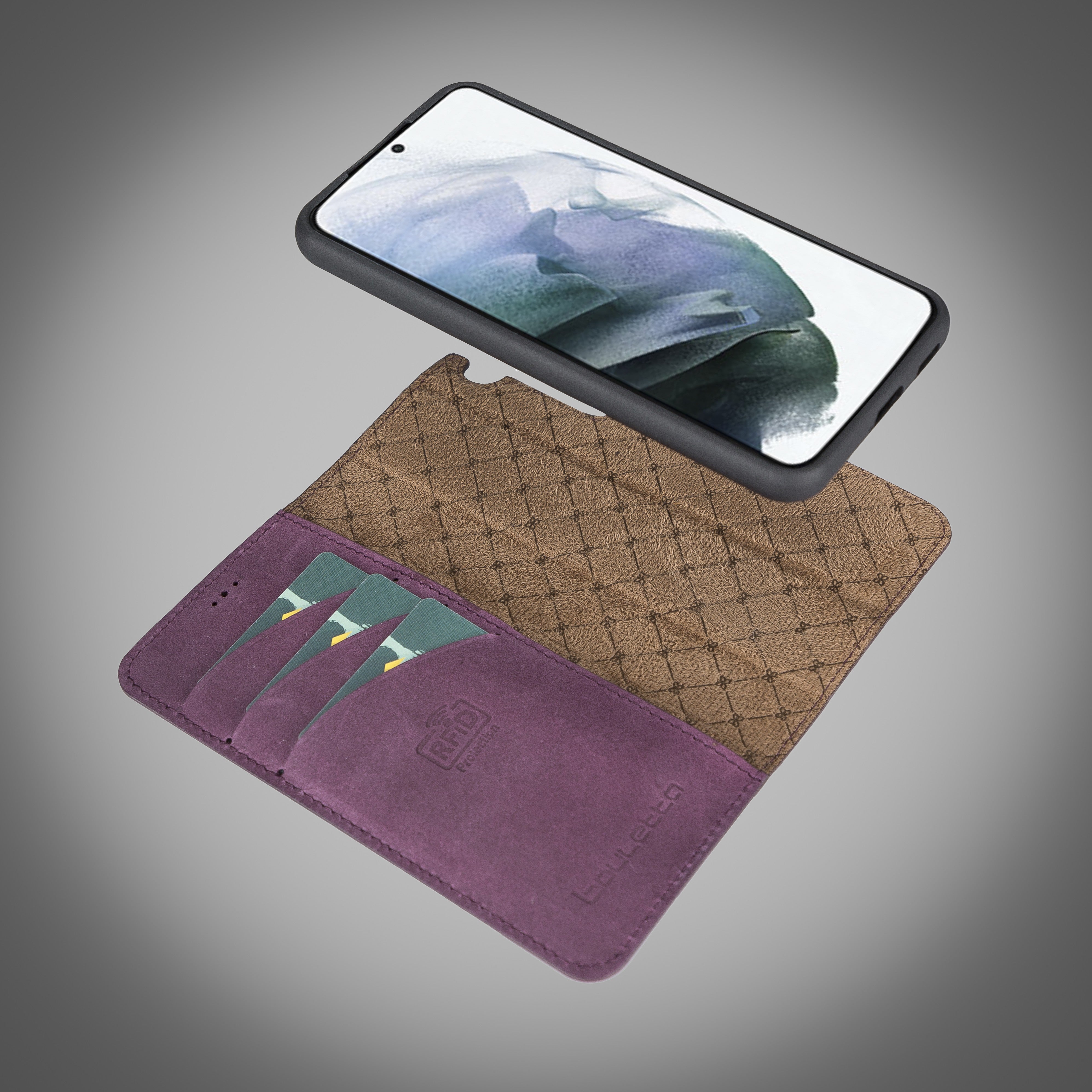 BOULETTA MAGNETISCH ABNEHMBARE LEDERHÜLLE FÜR SAMSUNG GALAXY S22 - Lila