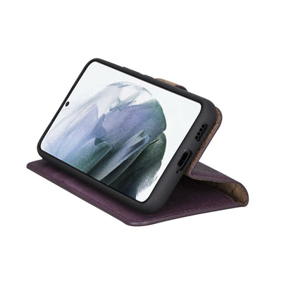 BOULETTA MAGNETISCH ABNEHMBARE LEDERHÜLLE FÜR SAMSUNG GALAXY S22 - Lila