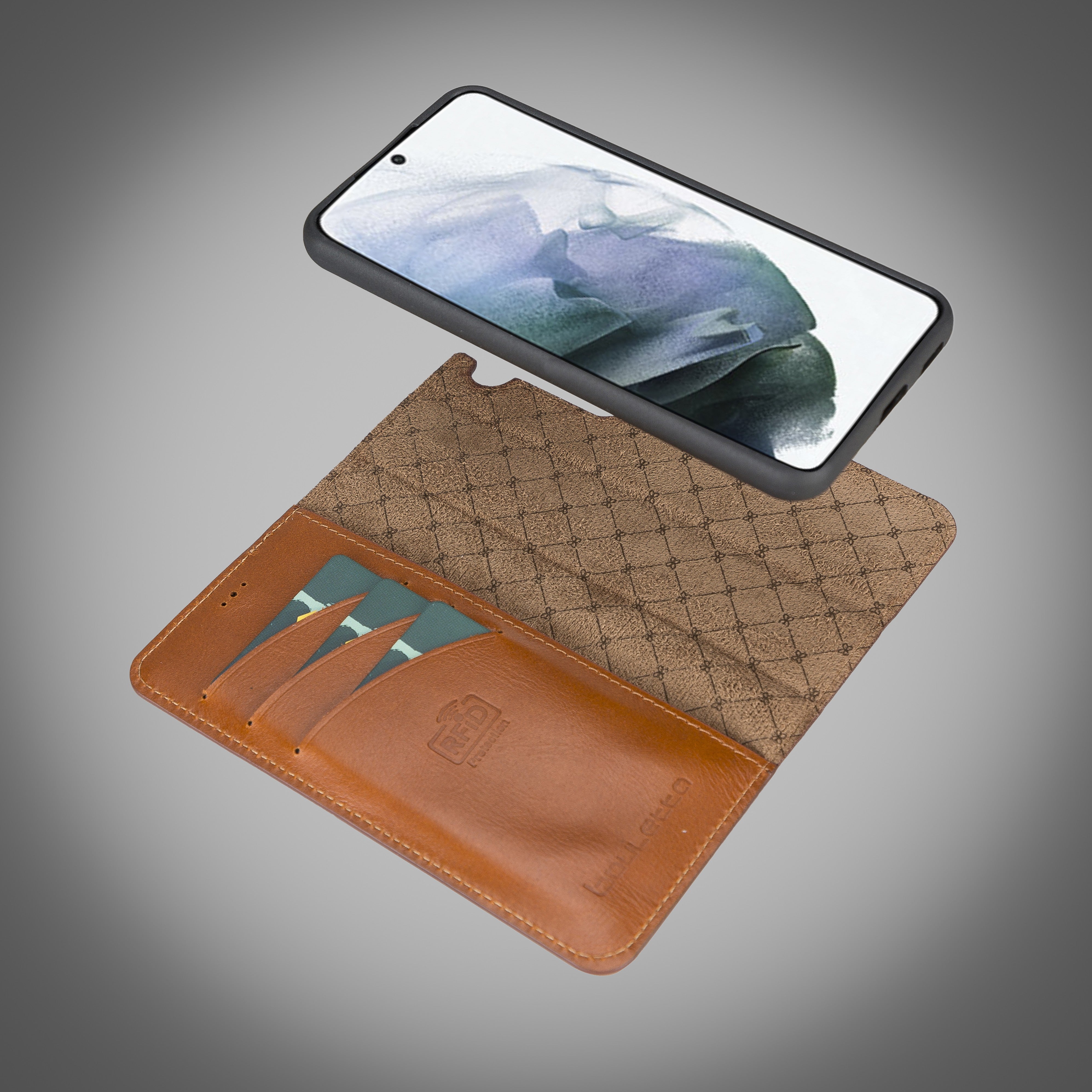 BOULETTA MAGNETISCH ABNEHMBARE LEDERHÜLLE FÜR SAMSUNG GALAXY S22 - Tan