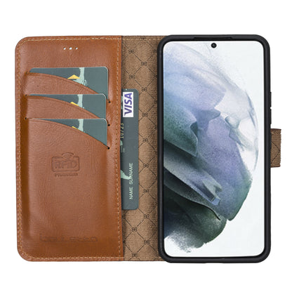 BOULETTA MAGNETISCH ABNEHMBARE LEDERHÜLLE FÜR SAMSUNG GALAXY S22 - Tan