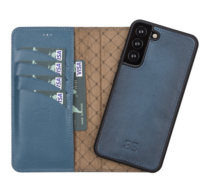 BOULETTA MAGNETISCH ABNEHMBARE LEDERHÜLLE FÜR SAMSUNG GALAXY S22 Plus - Blau