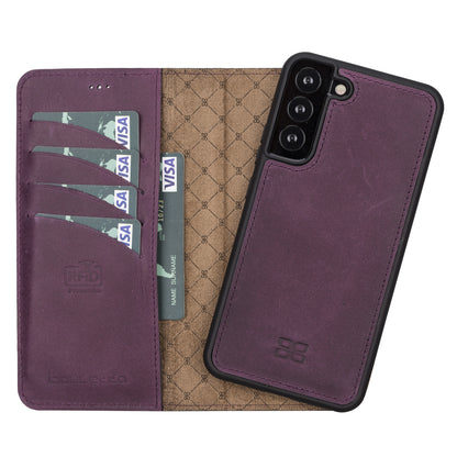 BOULETTA MAGNETISCH ABNEHMBARE LEDERHÜLLE FÜR SAMSUNG GALAXY S22 Plus - Lila