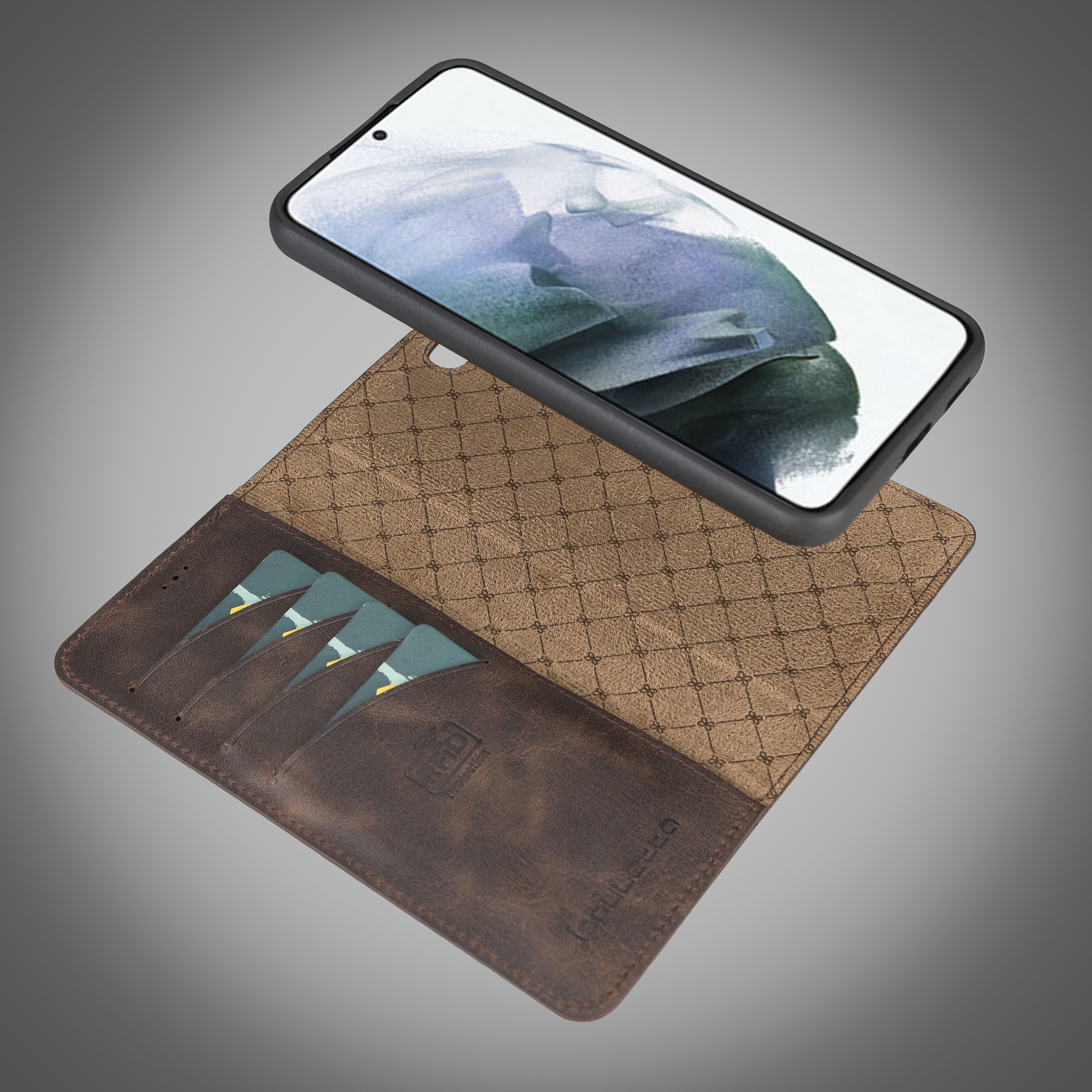 BOULETTA MAGNETISCH ABNEHMBARE LEDERHÜLLE FÜR SAMSUNG GALAXY S22 Plus - Dunkelbraun