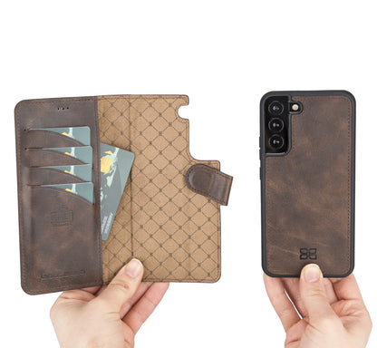 BOULETTA MAGNETISCH ABNEHMBARE LEDERHÜLLE FÜR SAMSUNG GALAXY S22 Plus - Dunkelbraun