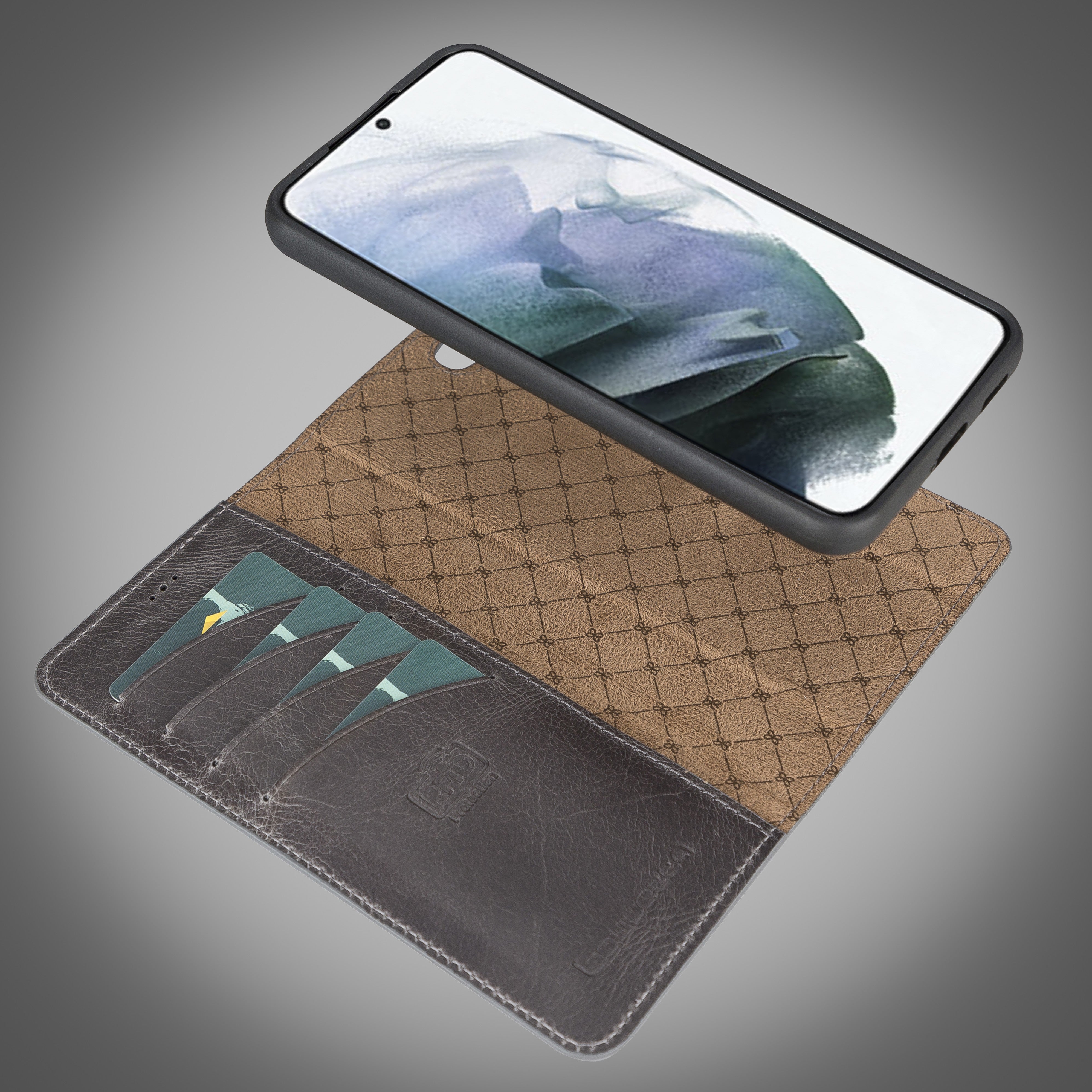 BOULETTA MAGNETISCH ABNEHMBARE LEDERHÜLLE FÜR SAMSUNG GALAXY S22 Plus - Grau