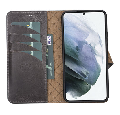 BOULETTA MAGNETISCH ABNEHMBARE LEDERHÜLLE FÜR SAMSUNG GALAXY S22 Plus - Grau