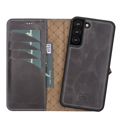 BOULETTA MAGNETISCH ABNEHMBARE LEDERHÜLLE FÜR SAMSUNG GALAXY S22 Plus - Grau