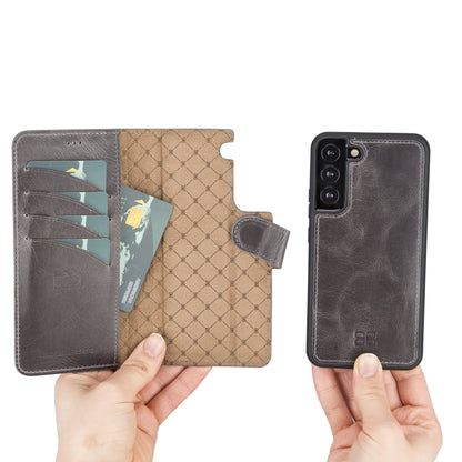 BOULETTA MAGNETISCH ABNEHMBARE LEDERHÜLLE FÜR SAMSUNG GALAXY S22 Plus - Grau