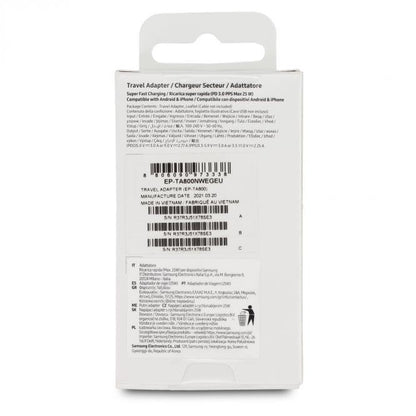 Samsung 25 Watt Schnellladegerät EP-TA800NWEGEU Weiss
