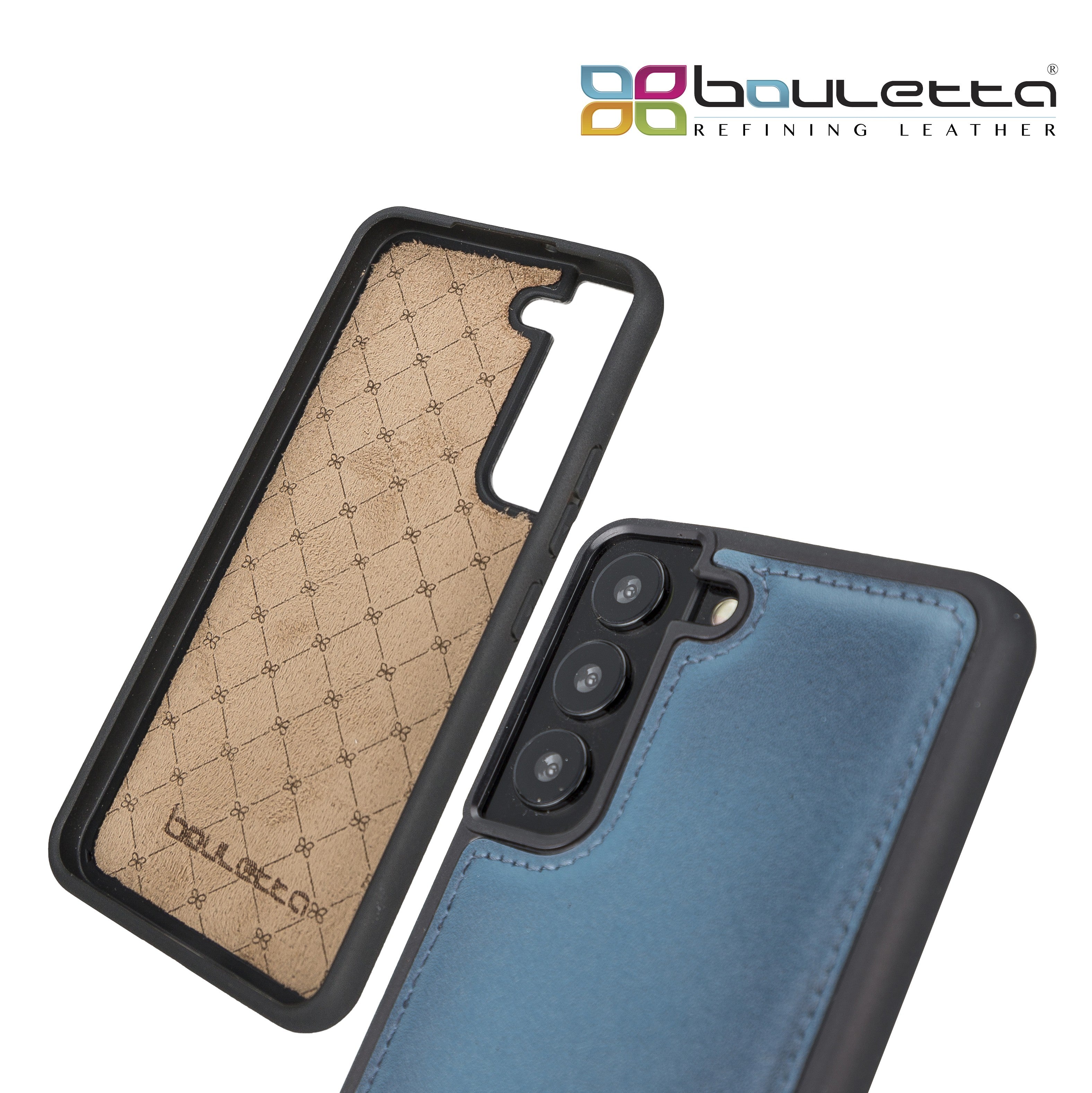 BOULETTA FLEX COVER BACK LEDER CASE FÜR SAMSUNG GALAXY S22 - Blau
