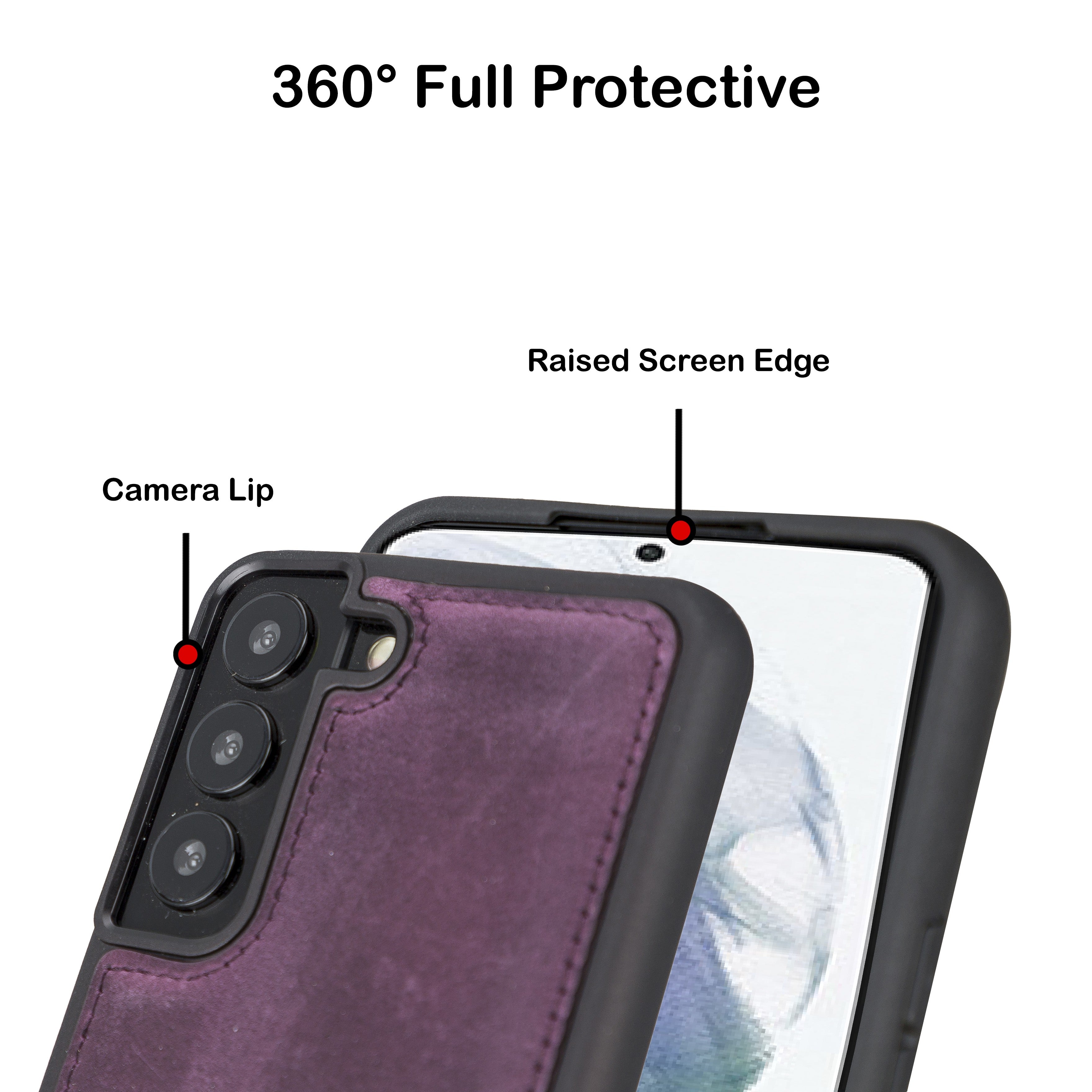 BOULETTA FLEX COVER BACK LEDER CASE FÜR SAMSUNG GALAXY S22 - Lila