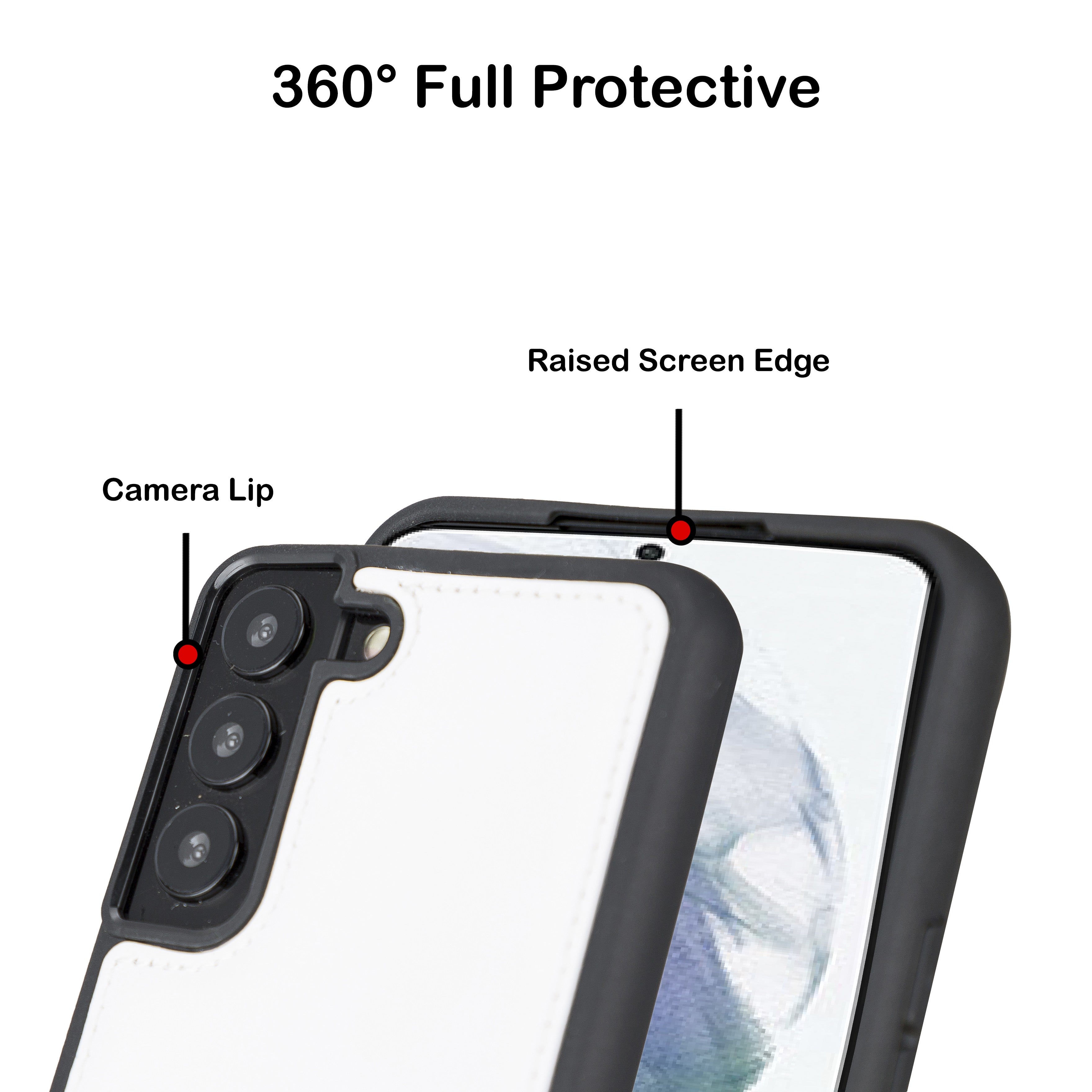 BOULETTA FLEX COVER BACK LEDER CASE FÜR SAMSUNG GALAXY S22 - Weiss