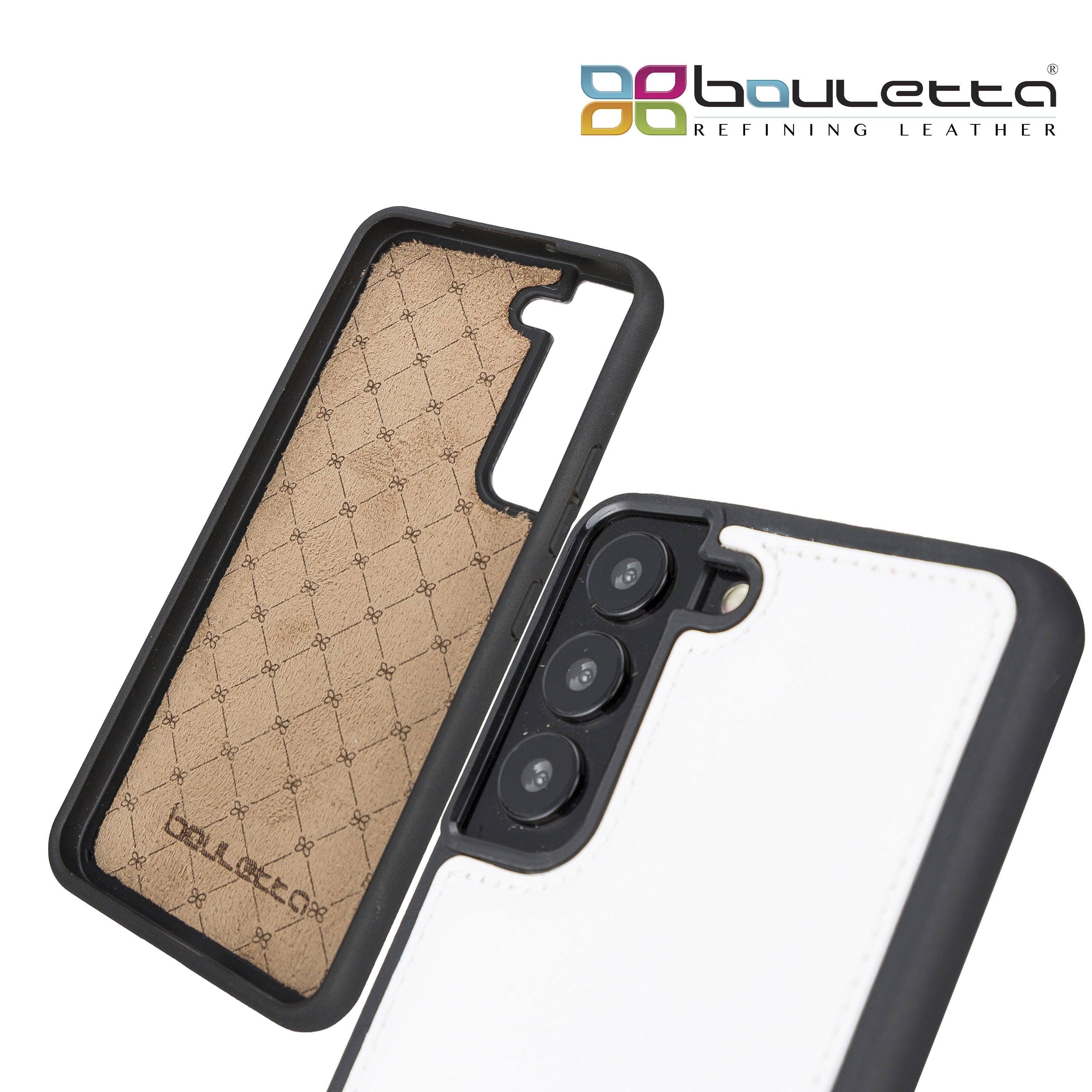 BOULETTA FLEX COVER BACK LEDER CASE FÜR SAMSUNG GALAXY S22 - Weiss